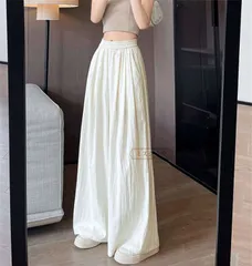 ガウチョパンツ レディース 黒 ワイドパンツ レディース ワイド パンツ 大きいサイズ イージーパンツ キュロットパンツ ロング ボトムス ひんやり パンツ 無地 総ゴム ゆったり ゆる  xiaoyudian