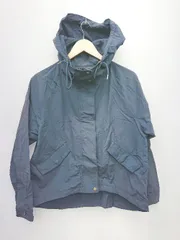 ◇ coen コーエン ナイロン ジップアップ 長袖 マウンテンパーカー サイズL ネイビー レディース P 【1308160075128】