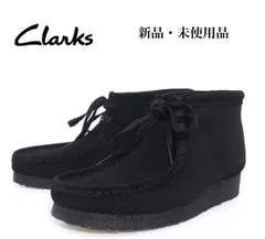 Clarks クラークス WallabeeBoot ワラビーブーツ ブラックスエード モカシン レディース 26155521
