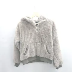 ◇ ⊇ Bershka ベルシュカ エコファー 長袖 ブルゾン サイズS グレー レディース E  【1502180043222】のサムネイル
