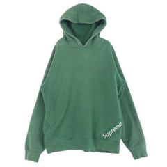 Supreme シュプリーム パーカー 18SS Corner Label Hooded Sweatshirt コーナーラベル フーデッド スウェット パーカー グリーン系【中古】