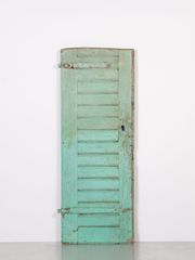 【複数有】1940 - 50年代 ヴィンテージ ターコイズペイント ウッド ドア パーテーション