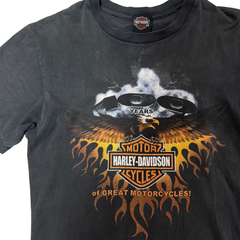 90s ハーレーダビッドソン イーグル フレーム フレイム ファイアー フェード Tシャツ XLサイズ Harley-Davidson バイク Biker バイカー Flame Fire Eagle Vintage ヴィンテージ ビンテージ
