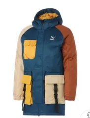 新品！~PUMA~ 個性派 ダウンベンチコート  クレイジーパターン 防寒衣料