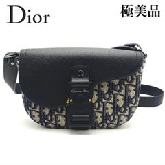 【極美品】DIOR ディオール オブリーク サドル ショルダーバッグ フラップ メッセンジャーバッグ ミニ ポーチ ジャカード キャンバス×レザー