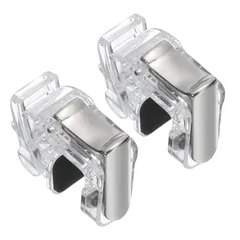 uxcell ゲーミングトリガー モバイルゲームコントローラー ファイアキー 合金 ボタン 12 cm-16.5 cm携帯電話用 1ペア クリア