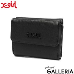 エックスガール 財布 レディース X-girl 三つ折り財布 コンパクト ブランド かわいい 小さめ ミニ財布 小銭入れあり 合皮 105234054017 ブラック(10)