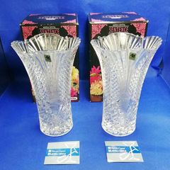 アデリア　ADERIA　CRYSTAL　石塚硝子　SENTENCE　センテンス　24％Pro　花瓶　フラワーベース　２個セット　新品未使用