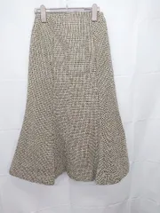 ◇ ⊇ FREE'S MART フリーズマート ツイードチェック 膝下丈 マーメイド スカート サイズS グレー系 マルチ レディース E  【1507160012236】