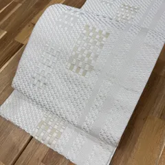 新品　正絹　本場筑前博多織八寸名古屋帯【かがり仕立付】白 楽天市場】名古屋帯 博多織 献上 未使用 正絹 白 本場 筑前 八寸
