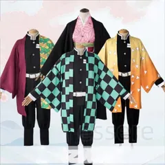 鬼滅の刃 コスプレ衣装セット 富岡義勇 竈門炭治郎 我妻善逸 胡蝶しのび 栗花落 カナヲ煉獄 杏寿郎 竈門禰豆子 伊黒小芭内 甘露寺蜜璃 子供用 キャラクター衣装 適用し 誕生日 ハロウィン クリスマス