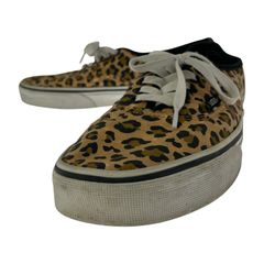 VANS  バンズ   ローヒールレオパード柄スニーカー size26.0/ベージュ