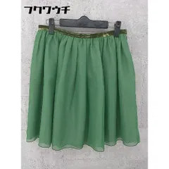 ◇ green label relaxing UNITED ARROWS サイドジップ ミニ ギャザー スカート サイズ38 グリーン レディース 【中古】 【1002801463519】