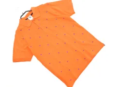 arnold palmer アーノルドパーマー ロゴ 刺繍 ポロシャツ size2/オレンジ ■◆ メンズ