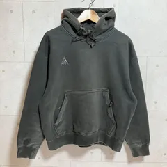 NIKE ACG ナイキ ヘビーウェイト パーカー 厚手 肉厚 フーディ プルオーバー スウェット トップス 裏起毛 M ロゴ 刺繍  ワンポイント ブラック 黒 メンズ レディース SG333-2