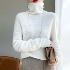 ☆ ホワイト ☆ XLサイズ ☆ ハイネックニットセーター トップス ニット レディース セーター ハイネック タートルネック リブニット ニットトップス ニットセーター プルオーバー トップス 長袖 秋冬 秋 冬 きれいめ 無地 シンプル かわいい おしゃれ
