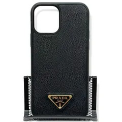 プラダ　iphone13ケース　サフィアーノレザー　三角ロゴ　黒　cz2 PRADA プラダ サフィアーノ 三角ロゴ iPhone13ケース ブラック