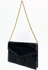 ランバン　サコッシュ　チェーンショルダーバッグ　斜め掛け　レザーバッグ　革　紺色