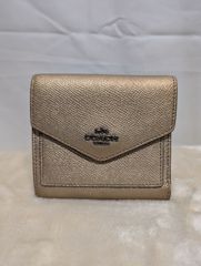 匿名配送 即購入可 COACH コーチ 財布 3つ折り ゴールド