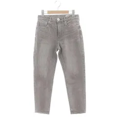 アッパーハイツ upper hights THE LADY スリムデニムパンツ ジーンズ テーパード ダメージ加工 22 モカグレー ■OS