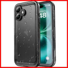 ワイヤレス充電 360°全面保護 フェイスID 耐衝撃 認証対応 防塵 カメラ調整ボタン 防雪 操作便利 IP68規格防水等級 - 超薄型 - ストラップ付き 完全防水 雨の日 ケース アイホン 用 16 16 16 防水ケース 防水ケース お風呂 用 6.1