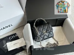 【今日特価】Chanel 22s Enamel Handle Pouch エナメルハンドルポーチ-WTO輸入2