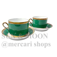 リチャードジノリ　パレルモグリーン　スープカップ＆ソーサー　6客セット リチャードジノリ パレルモグリーン スープカップ＆ソーサー 6客