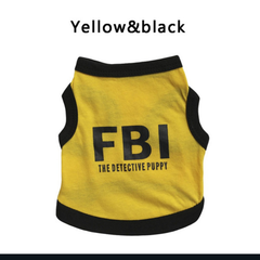 犬 服 FBI 新品 小型犬 イエロー M