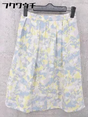 ◇ ●新品● ◎ le.coeur blanc タグ付き 総柄 膝下丈 フレア スカート サイズ38 イエロー系 マルチ レディース 【中古】 【1002801671655】