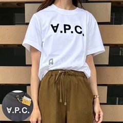 【2025春夏物モデル】☆1/30入荷☆ A.P.C. アーペーセー VPC Tシャツ フロッキープリント Tシャツ 半袖 COHBM M26384 ホワイト・ダークネイビー レディース