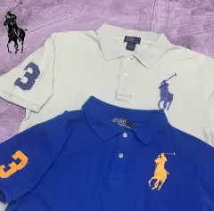 ポロ Ralph Lauren(ラルフローレン) 半袖 ポロTシャツ （ 3 /ブルー/イエロー/グリーン)