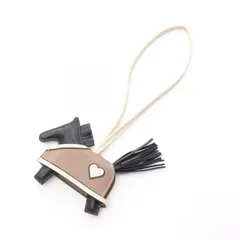 エルメス HERMES チャーム ロデオロベオクールPM ノワール/エトゥープ/クレ レザー ロデオ ロベオ・クールPM ノワール/エトゥープ/クレ レディース 未使用