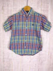 90's　ヴィンテージ　Ralph Lauren　ラルフローレン　ベビー　半袖　ボタンダウンシャツ　4歳　4T　bts04