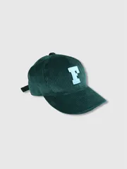 Fロゴ刺繍ダークグレーキャップ・フルカウント フルカウント Chain Embroidery Denim Cap - TRAVIS