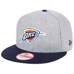 Newera ニューエラ OKC オクラホマシティ Thunder サンダー NBA グレー 紺 スナップバックキャップ 9FIFTY