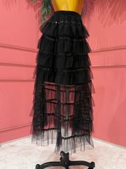 リ−gentil ジャンティ スカート　ブラック　黒　社交ダンス スカート | gentil | ジャンティ