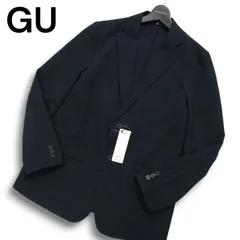 【新品 今期! 25SS】 GU ジーユー 通年 ウォッシャブル テーラード ジャケット Sz.L　メンズ 黒 未使用