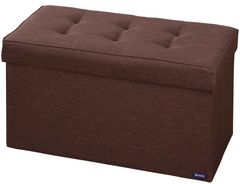【人気商品】デザイン収納スツール ワイド38×76×4cm 武田コーポレーション収納スツール麻風 ブラウンM8-DS76BRのサムネイル