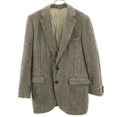 ハリスツイード 70s 80s センターベント ヴィンテージ ヘリンボーン テーラードジャケット ブラウン系 HARRIS TWEED メンズ