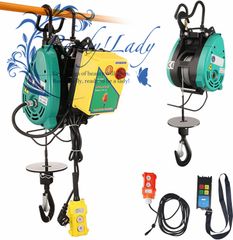 電動ウインチ  100V ウインチ 小型クレーン 携帯型 巻き上げ機 超強荷重1300-1800W 19m/min リフト高さ30m 業務用 300KG/30M 二重制御