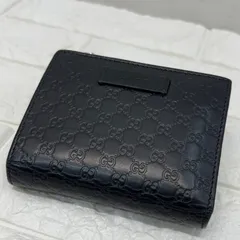 __GUCCI グッチ GG グッチシマ 2つ折財布 財布 ブラック 黒 レザー 510318 496085