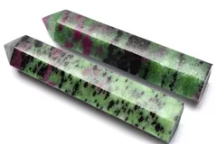 ルビーインゾイサイト　70-81x21-25mm　六角柱ポイント 原石 1個売り パワーストーン 天然石 _CRG46-2 【宅急便】