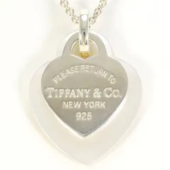 ティファニー　リターントゥ　ダブルハート　シルバー　ネックレス　necklace　シェル　箱　袋　総重量約7.2g　約41cm