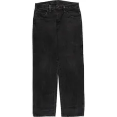 古着 ラスラー RUSTLER ブラックデニム ストレートデニムパンツ メンズw32相当/eaa418203