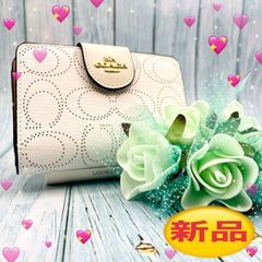 COACH 財布 スナップウォレット シグネチャーキャンバス マイフラワー