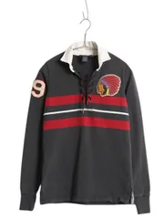 レア ラルフローレン ラガーシャツ INDIAN ビンテージ stabridge 古着 90s USA製 Polo Ralph Lauren パステル ボーダー ラガー