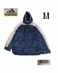 サンプルadidasアディダスフード着脱ナイロンブルゾンM紺ベージュ90s00s