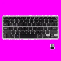 【人気商品】Android対応(グレー) iOS Mac Windows タブレット/パソコンPC用 コンパクト携帯便利 薄型 静音 USB充電式 キーボード キーボード 2.4G 無線 3台同時接続可能 英語配列 Bluetoothキーボード ワイヤレス U