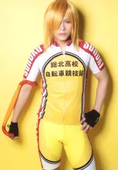 【中古】生写真(男性) 八島諒(青八木一)/膝上・背景黄色・キャラクターショット/舞台『弱虫ペダル』新インターハイ篇FINAL～POWER OF BIKE～ ランダムブロマイド