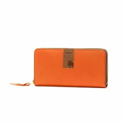 モズ 長財布 moz square スクエア 財布 ラウンドファスナー 大容量 小銭入れ付き 本革 スウェーデン レディース ZNWS-86092 オレンジxブラウンのサムネイル